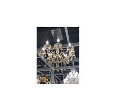 Lustre Classico 8 Braços Todo Em Cristal E Estrutura Metal - comprar online