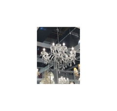 Lustre Classico 8 Braços Estrutura Metal Revestido Cristal - comprar online