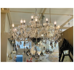 Lustre Classico Imponente 15 Braços Todo Trabalhado - comprar online