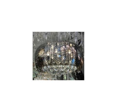 Lustre Luminaria Pendente 50cm Cupula Fume Pingentes - comprar online