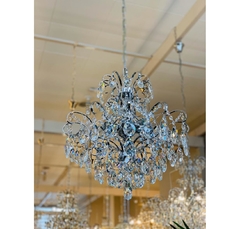 Lustre 52cm Estrutura Em Metal E Pingentes Cristal - comprar online