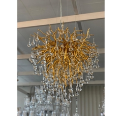 Lustre Moderno Design Outono Galhos Arvore Metal Dourado - comprar online