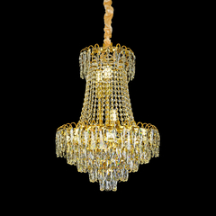 Lustre Metal E Pingentes De Cristal Menor Império Design Mod