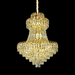 Lustre Metal E Pingentes De Cristal Império Design Moderno I