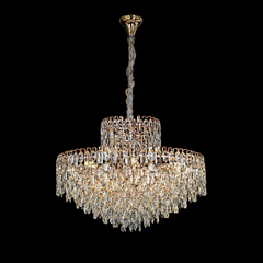 Lustre Moderno Lustre Design Pétalas 55cm Cristal Lustre Mod