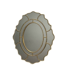 Espelho Decorativo Fino Design Dourado Graciosos Alto Padrão - comprar online