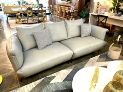 Sofa Moderno Verde Escuro Alto Padrão Luxo Couro - comprar online