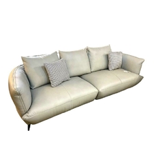 Sofa Moderno Verde Escuro Alto Padrão Luxo Couro