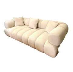 Sofa Contemporaneo Branco Linho Alto Padrão Luxo