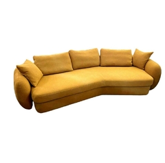 Sofa Contemporaneo Alto Padrão Marrom Fino Acabamento