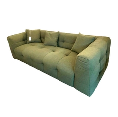 Sofa Contemporaneo Verde Musgo Botonê Alto Padrão Luxo