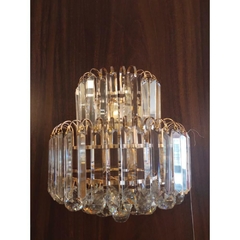 Arandela Classica Cristal Pingentes e Bolas Alto Design