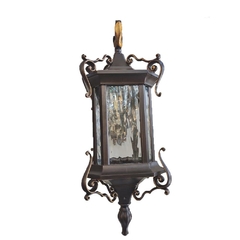 Arandela Art Noveau Preta Cristal Transparente - comprar online