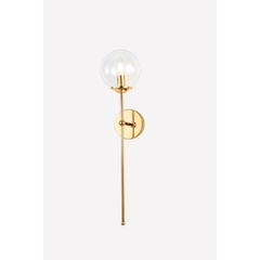Arandela Minimalista Cobreado Cupula Globo Transparente