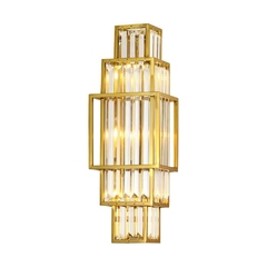 Arandela Dourado com Cristais Design Contemporaneo