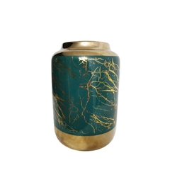 Vaso Ceramica Detalhes Dourado Design Contemporaneo Formosa - comprar online