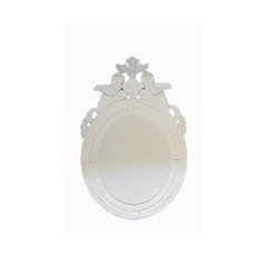 Espelho Decorativo Veneziano Cristal Vertical Florais - comprar online