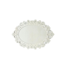Espelho Veneziano Apliques Graciosos Florais Oval - comprar online