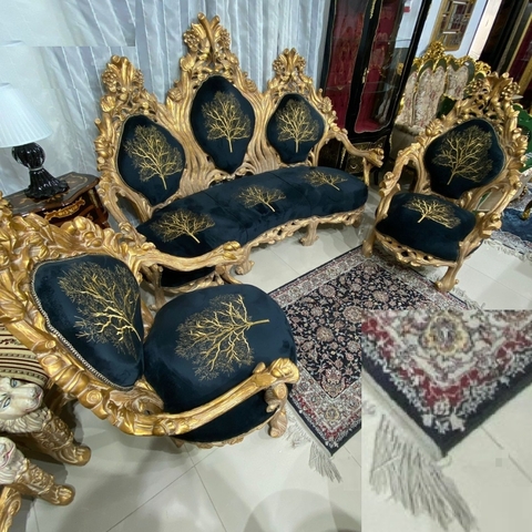 Sofá De Época Francesa Sala De Estar Rococó Esculpido À Mão