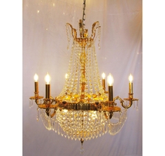 Lustre 06 Lampadas Imperial Alta Decoração Impecavel