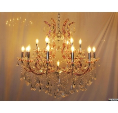 Lustre Classico 18 Braços Estrutura De Metal Revestido - comprar online