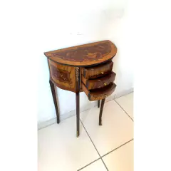 Mesa Cabeceira Meia Lua Madeira Francesa Classico Luxo na internet