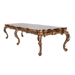 Mesa De Jantar 4mt Classica Colonial Entalhes Artesanal Ouro