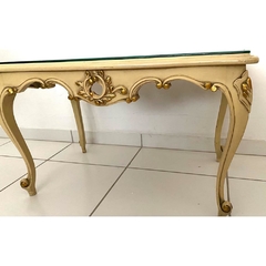 Mesa de Centro Luiz XV Original Tampo Espelhado Entalhes Classicos Original - loja online