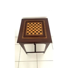 Mesa de Jogos Maciça Imbuia Luiz XVI Marchetada - comprar online