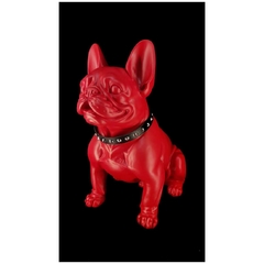 Escultura Decorativa Cachorro Bulldog Sentado - loja online