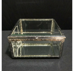 Caixa Decorativo Transparente Acab Prateado Formosa