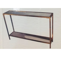 Aparador Minimalista Moderno Metal Dourado Vidro - comprar online