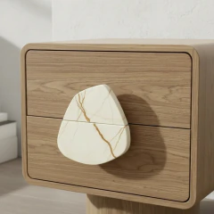 Mesa Cabeceira Moderna Contemporâneo Puxador Mármore Luxo na internet