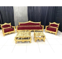 Jogo De Sofa Madeira De Lei Entalhes Aguia Original Luxuoso