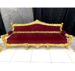 Jogo De Sofa Madeira De Lei Entalhes Aguia Original Luxuoso - comprar online