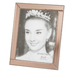 Porta Retrato Espelhado Rosê Fino Acabamento Formosa