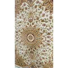 Tapete Persa Creme Design Medalhão 200x150cm