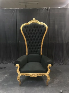 Poltrona Evento Trono Rainha Encosto Alto BBB Classica Finos Entalhes Luxuoso - LUXdécor