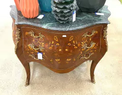 Cômoda Bombê Fina Marchetaria Madeira Maciça Primeira Linha