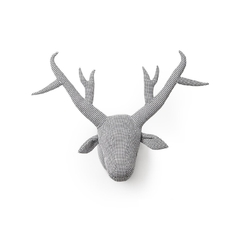 Cabeça De Veado Pelúcia Decoração De Parede - comprar online