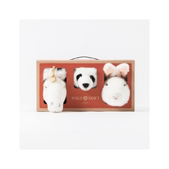 Imagem do Lovely Box Com 3 Mini Cabeças Pelúcia Decorativa