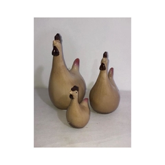 Conj. Trio De Galinhas Ceramica Decorativa - comprar online