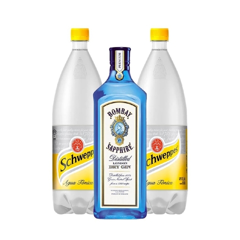 Combo Bombay Sapphire + 2 Tónicas – Gin Tonic Premium