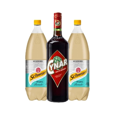 Combo Cynar 750 ml + 2 Schweppes Pomelo – Aperitivo Clásico