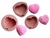 Molde de Silicone Artesanato - Kit 03 Corações Grandes Rosa Bordado Liso Sabonete Resina