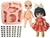 Molde de Silicone - Kit Mini Boneca Doll Vick + Olhos Resinados 480PP Topo Bolo biscuit - comprar online