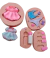 Molde de Silicone - Kit com 04 acessórios | Vestido Babador Mamadeira Chupetas (BLK4ACESS) Biscuit