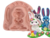 Molde de Silicone - Coelho Risonho P/ Montar -6cm - Páscoa, Pet, Biscuit , Animal