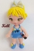 Imagem do Molde de Silicone - Boneca Kell 11cm + Olhos Resinados 380A-P