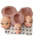 Molde De Silicone- Kit 3 Rostos Cabeça Boneca Doll Trio Blk3Doll + Olhos Adesivos Resinados ref.410 tam. PP - comprar online